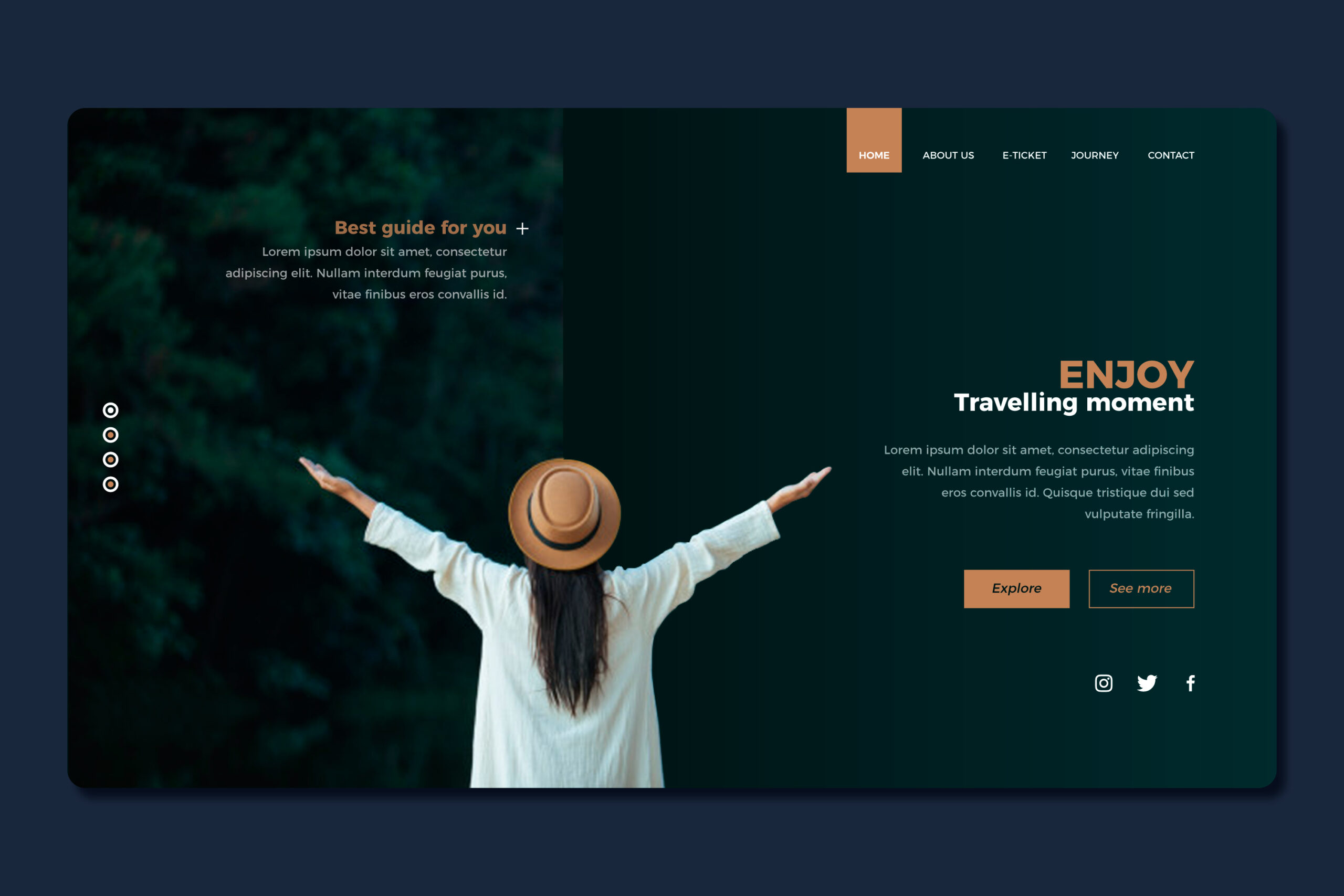 Landing page optimization portfolio image – Travel website design by Digital Sai